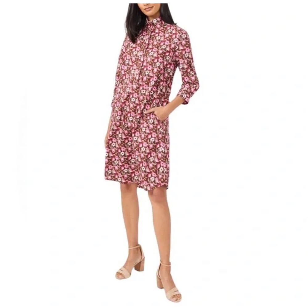J. MCLAUGHLIN Berlin Shirt Dress Mountain Floral Relaxed Fit size L